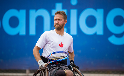 Rob Shaw looks on during a match at the Parapan Am Games.