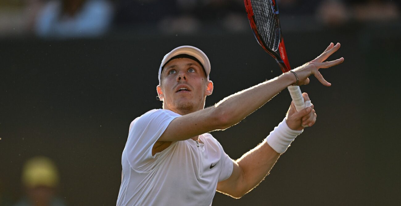 Denis Shapovalov prepares to hit a smash. He and Felix Auger-Aliassime are competing this week in Auckland.