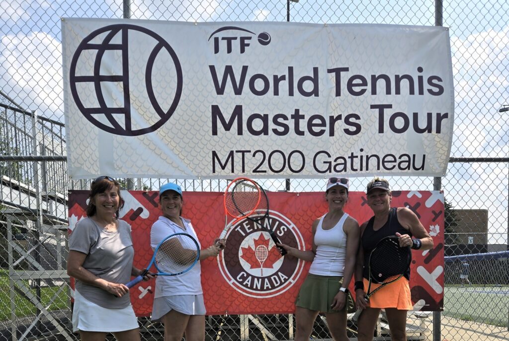 Players at the World Tennis Masters Tour MT200 Gatineau event at the Club de tennis de Hull