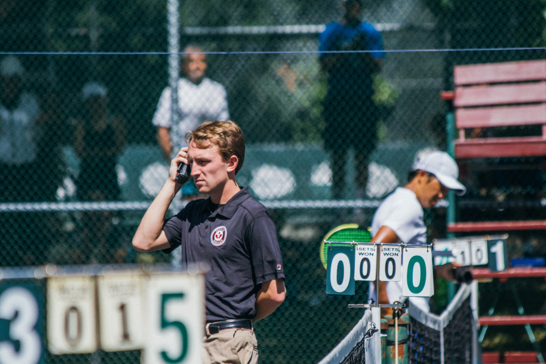 canadian umpire on phone