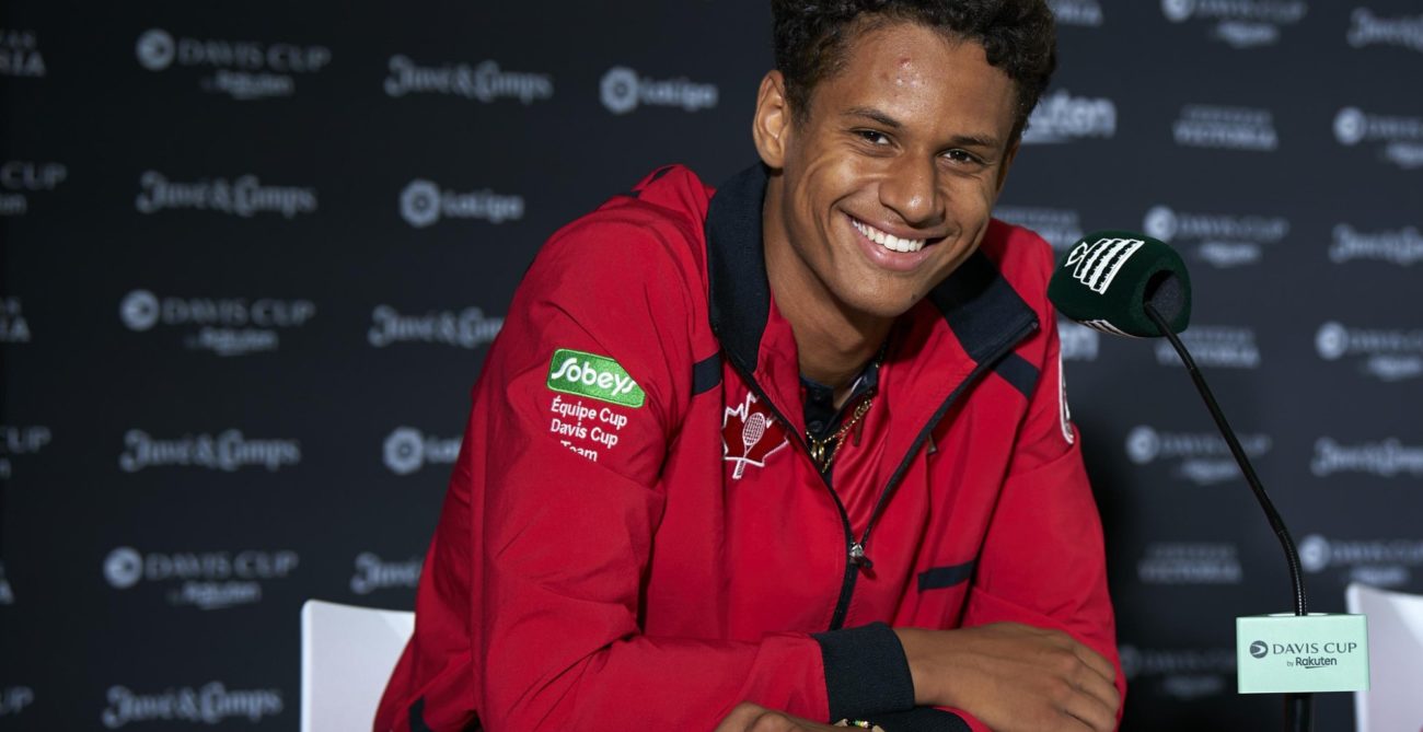 Gabriel Diallo at Davis Cup presser