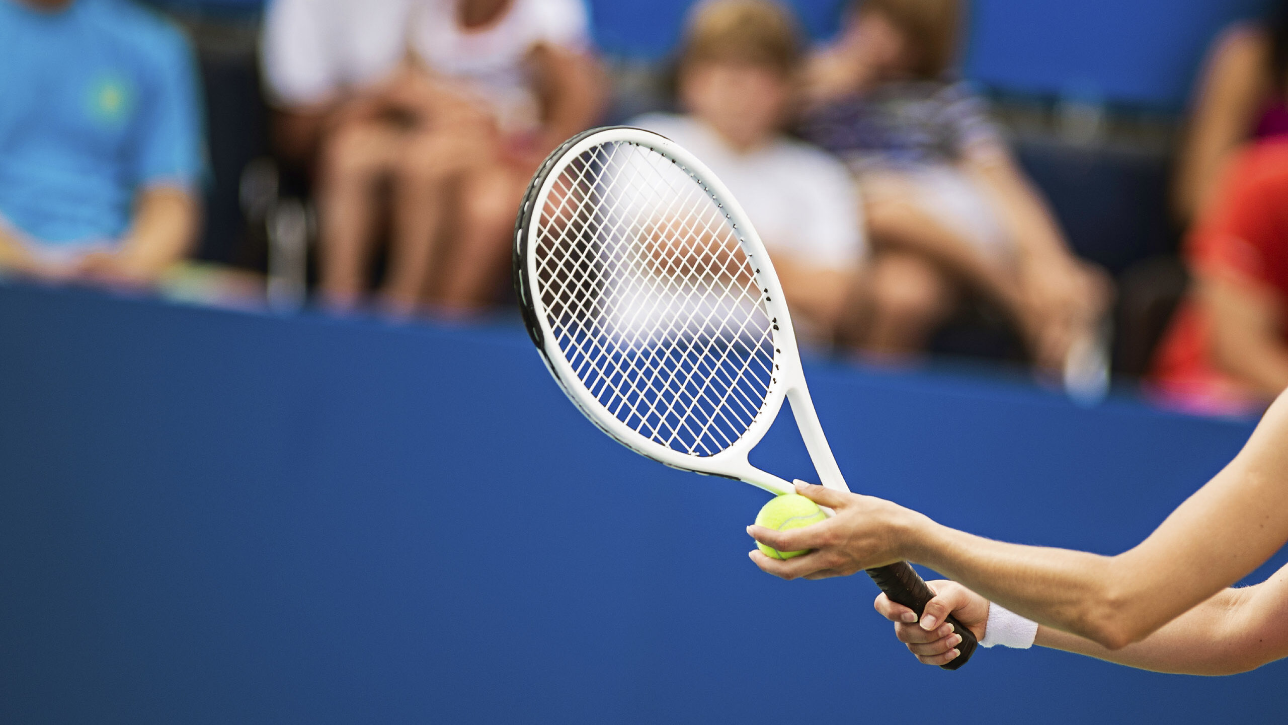 Player making a backhand